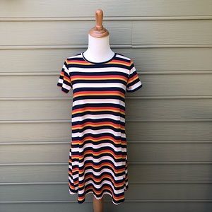 Forever 21 Striped Shift Dress- S